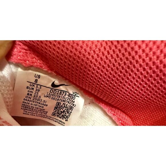 Nike Women's Dunk Low Top Lace Up Leather Sneaker Shoes White Pink Size 8 - Picture 6 of 10